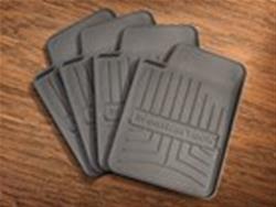 Coasters, Beverage, Black, Thermoplastic, Set of Four