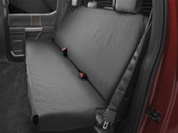 Seat Cover, Second Row, Bench, Polycotton, Plain Logo, Black, 60 in. Length, 19 in. Width, Each
