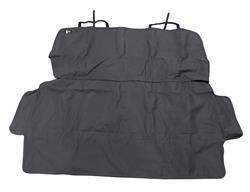 Seat Cover, Second Row, Bench, Polycotton, Plain Logo, Black, 56 in. Length, 19.50 in. Width, Each