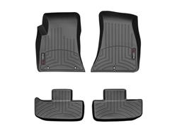 Floor Mats, Floor Liners, Front/Second Seat, Thermoplastic, Black, Dodge, Set
