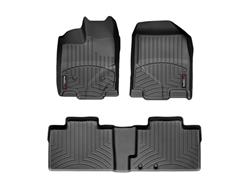 Floor Mats, Floor Liners, Front/Second Seat, Thermoplastic, Black, Ford, Set