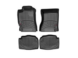 Floor Mats, Floor Liners, Front/Second Seat, Thermoplastic, Black, Subaru, Set