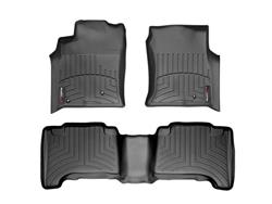 Floor Mats, Floor Liners, Front/Second Seat, Thermoplastic, Black, Lexus, Set