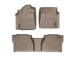 Floor Mats, Floor Liners, Front/Second Seat, Thermoplastic, Tan, Toyota, Set