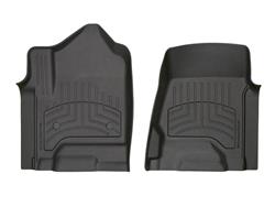 Floor Mats, FloorLiner HP, Front/Second Seat, Thermoplastic, Black, Crew Cab, Chevrolet, GMC, Set
