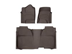 Floor Mats, FloorLiner HP Floor Mats, Front/Second Seat Position, Thermoplastic, Cocoa, Chevrolet, GMC, Set