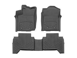 Floor Mats, FloorLiner HP Floor Mats, Front/Second Seat, Thermoplastic, Black, Models with Automatic Transmission, Toyota, Set