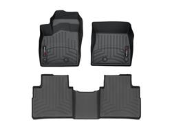 Floor Mats, FloorLiners, Front/Second Seat Position, Thermoplastic, Black, for Nissan, Set