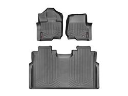 Floor Mats, DigitalFit Floorliner, Front/Second Seat, Thermoplastic, Black, Ford, Set