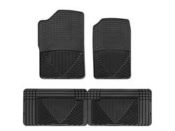 Floor Mats, All-Weather, Front/Second Seat, Thermoplastic, Black, Cadillac, Chevrolet, GMC, Set