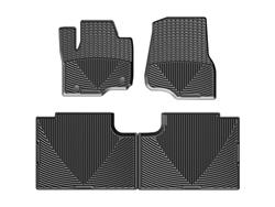 Floor Mats, All-Weather, Front/Second Seat, Thermoplastic, Black, Ford, Set