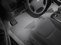 Floor Mats, Front Seat Area, Rubberized, Gray, Pair