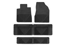 Floor Mats, All-Weather, Front/Second/Third Seat, Thermoplastic, Black, Buick, Chevrolet, GMC, Saturn, Set