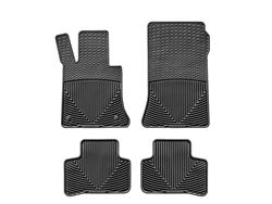Floor Mats, All-Weather, Front/Second Seat Position, Rubber, Black, Mercedes-Benz, Set
