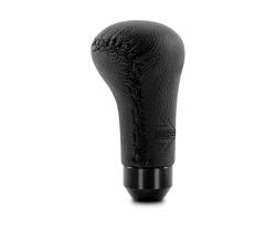 Shift Knob, Anatomico, Long, Standard Style, Leather, Black, MOMO Logo, Manual, Each