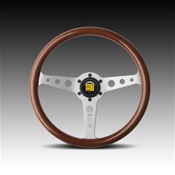 Steering Wheel, Heritage, Wood, Aluminum, Brushed, Each