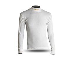 Fire Retardant Underwear Shirts, Comfort Tech High Collar Shirt, Long Sleeve Turtle Neck, Aramid Fabric, White, Men's Large, Each