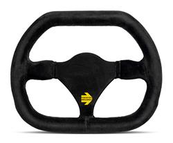 Steering Wheel, MOD 29, 3-spoke, Black Suede Grip, Black Anodized Aluminum Spokes, 10.630 in. Diameter, Each