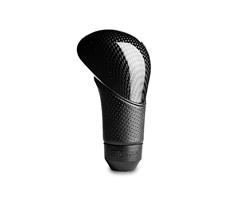 Shift Knob, Shadow, Standard Style, Leather/Plastic, Carbon Fiber/Black, MOMO Logo, Manual, Each