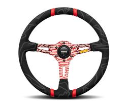 Steering Wheel, Ultra, Aluminum, Red, Alcantara, 3-Spoke, 13.780 in. Diameter, 1.540 in. Dish, Each