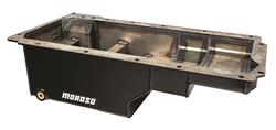Oil Pan, Street/Strip, Wet Sump, Stroker Clearanced, 4.250 in. Max Stroke, 7 Qt. Capacity, Steel, Black Powdercoated, Chevy, Small Block, Each