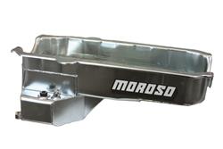 Oil Pan, Steel, Clear Zinc, 5.5 qt., 2-Piece Rear Main Seal, Engine Swap, Chevrolet, Small Block, Each