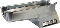 Oil Pan, Rear Sump, 7 qts. Capacity, Steel, Clear Zinc Finish, Windage Tray, 1980-85, Small Block, Each