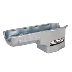 Oil Pan, Steel, Clear Zinc, 6 qt., Chevy, Small Block, Each