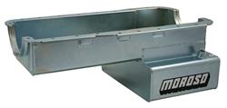 Oil Pan, Road Race, Baffled, Front Wet Sump, 7 qts., Steel, Clear Zinc Finish, Ford, 351W, Each