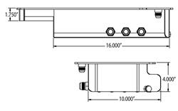 Oil Pan, Steel, Clear Zinc, Dry Sump, Three Rail Pickup, Chevrolet, LS Engine, Each