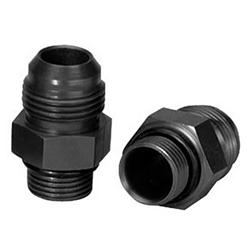 Fitting, Adapter, AN to Straight Cut, Straight, Aluminum, Black Anodized, -12 AN, -10 AN, Pair