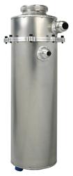 Oil Tank, Dry Sump, Round, 6 qt. Capacity, Aluminum, Natural, -16 AN Male Threads, Cap, Each