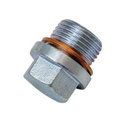 Fitting, Oxygen Sensor Plug, Steel, Male 18mm x 1.5, Thread, 17mm Hex Head, Each