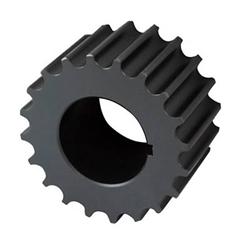 Oil Pump Pulley, Billet Aluminum, Black, 20-Tooth, 1 in. Bore, 1/8 in. Keyway, Each