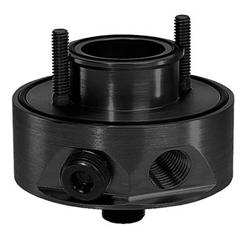 Adapter, Oil Filter, Sandwich, Aluminum, Black Anodized, 13/16-16 in. Thread, 1/2 in. NPT Inlet/Outlet, Each