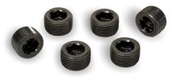 Deck Plug Kit, Steel, Black Oxide, 3/4 in. NPT, Chevy, Small Block/90 Degree V6, Set of 6