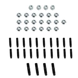 Oil Pan Studs, Steel, Black Oxide, Standard Hex Nuts, Ford, Kit