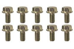 Flange Bolt, M8-1.25 x 16MM, Non-Serrated, 10 Pack, Zinc