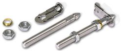 Hood Pins, Quick Release Style, 4 in. Long, 3/8 in. Diameter, Aluminum, Natural, Kit