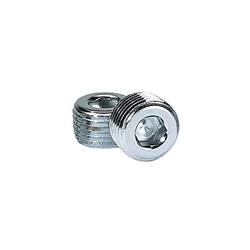 Fittings, Internal Allen Head Pipe Plug, 1/2 in. NPT, Steel, Chrome, Pair