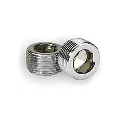 Fittings, Internal Allen Head Pipe Plug, 3/4 in. NPT, Steel, Chrome, Pair