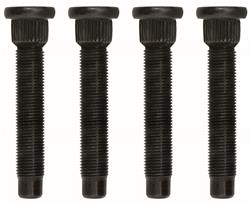 Wheel Studs, Press-In, 12mm x 1.5 Right Hand Thread, 3.25 in. Length, .509 in. Daimeter Knurl, Mazda, Set of 4