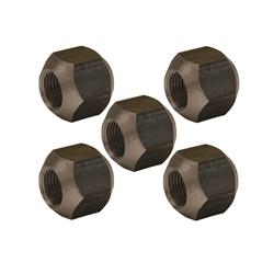 Lug Nuts, Conical Seat, 45 Degree, Double End, 5/8 in. x 18 RH, Open End, Natural, Steel, Set of 5