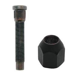 Wheel Stud and Lug Nuts, 1/2 in.-20 RH, 0.563 in. Knurl, 3.00 in. Length, Set of 5