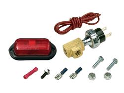 Warning Light, Low Pressure, Lens/Red, 2.500 in. Diameter, Each