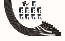 Spark Plug Wires, Ultra, Universal, V8, 90 Degree Plug Boots, HEI, Black, Set