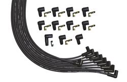 Spark Plug Wires, Ultra, Universal, V8, 90 Degree Plug Boots, Non-HEI, Black, Set