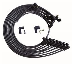 Spark Plug Wires, Ultra, BBC, Under Headers, Non-HEI, 90 Degree Plug Boots, Black, Set