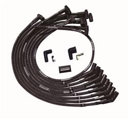 Spark Plug Wires, Ultra, BBC, Over Valve Covers, HEI, 135 Degree Plug Boots, Black, Sleeved, Set