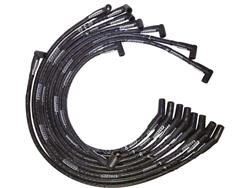 Spark Plug Wires, Ultra, Ford, HEI, 135 Degree Plug Boots, Sleeved, Black, Set